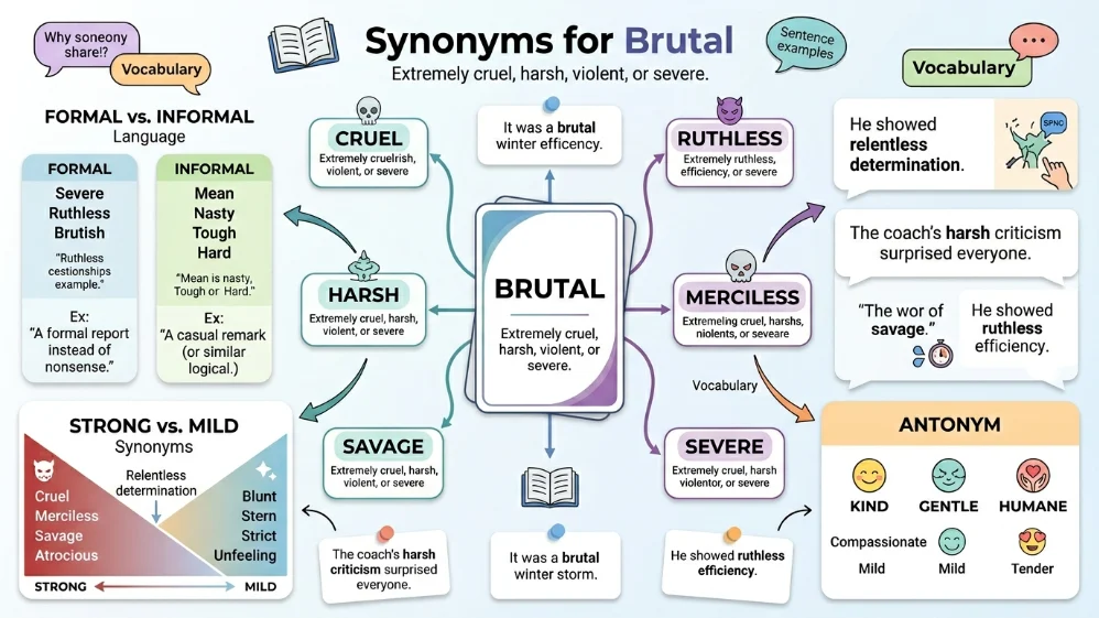 synonyms for brutal