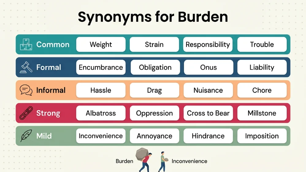 synonyms for burden