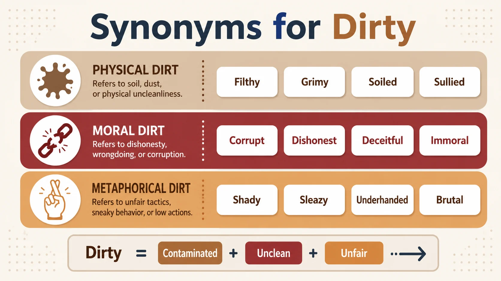 synonyms for dirty