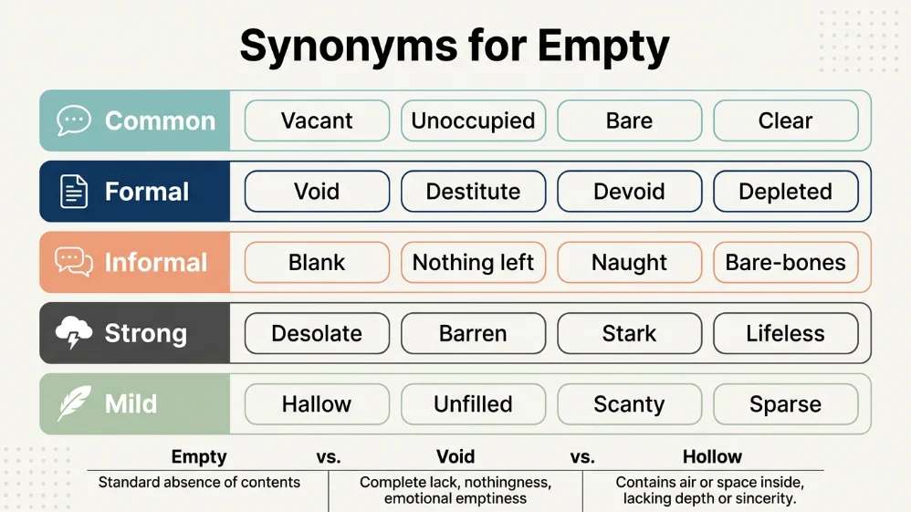 synonyms for empty