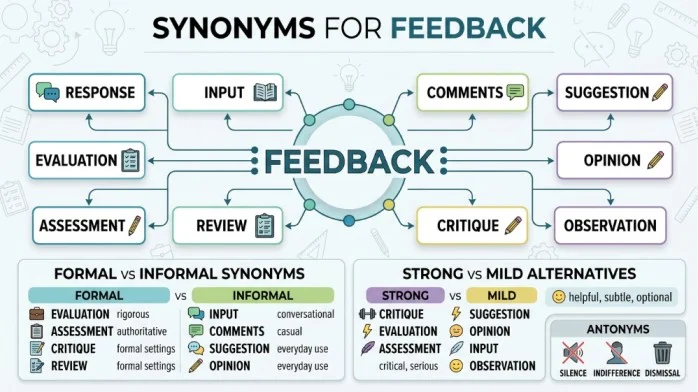 synonyms for feedback