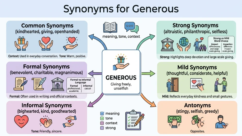 synonyms for generous