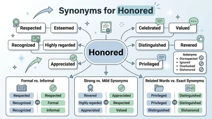 synonyms for honored