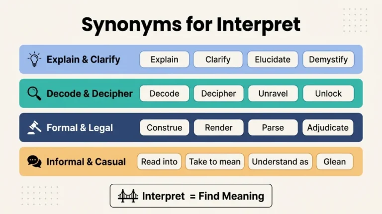 synonyms for interpret