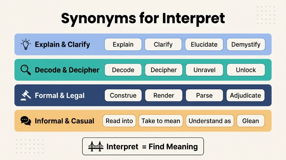 synonyms for interpret