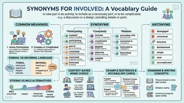 synonyms for involved