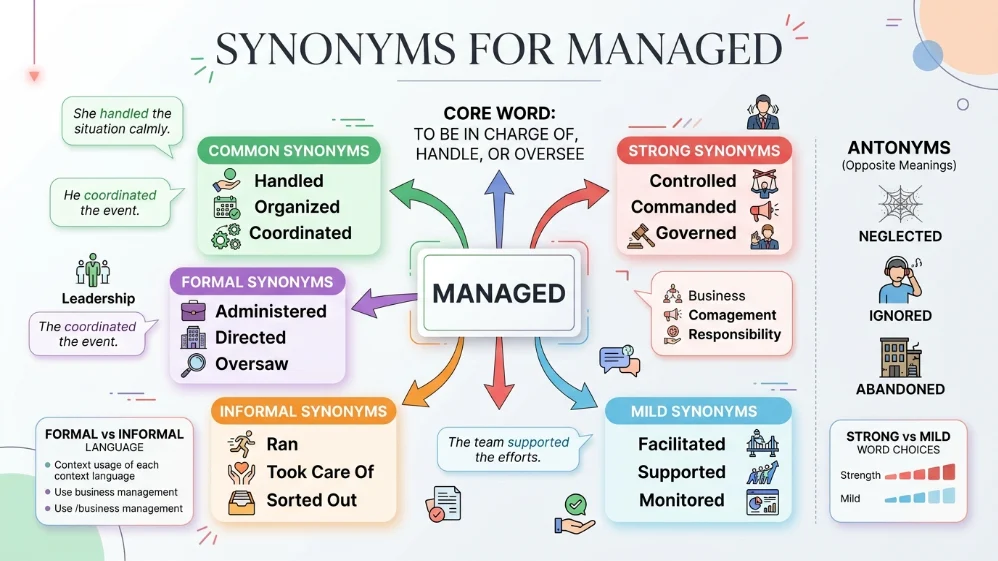 synonyms for managed