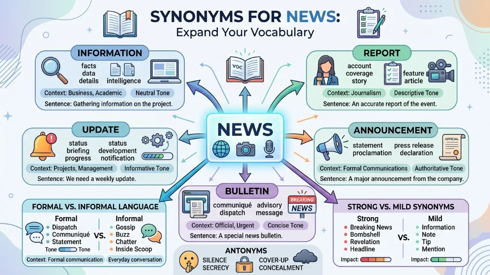 synonyms for news