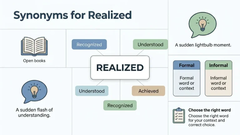 synonyms for realized