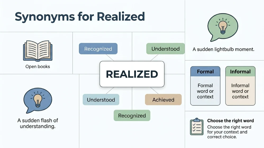 synonyms for realized