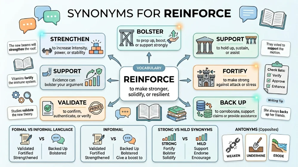 synonyms for reinforce