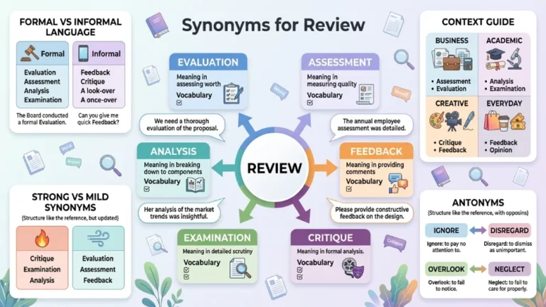 synonyms for review