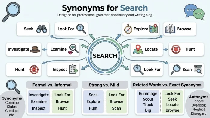synonyms for search