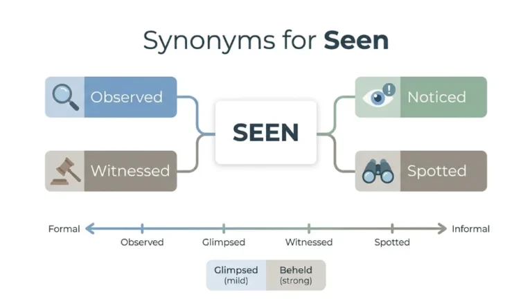 synonyms for seen