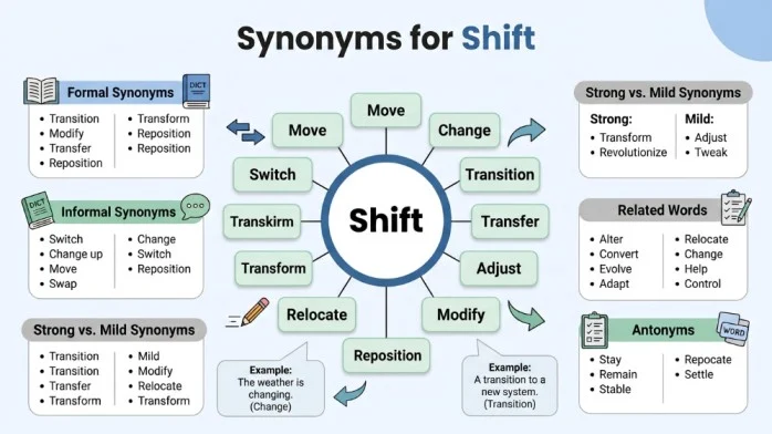 synonyms for shift