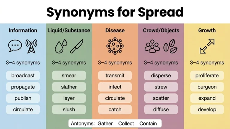 synonyms for spread