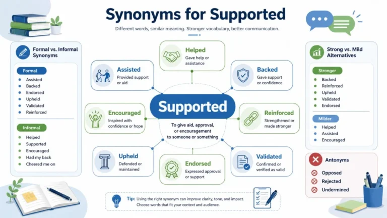 synonyms for supported