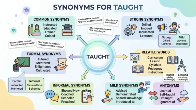 synonyms for taught
