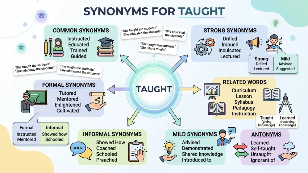 synonyms for taught