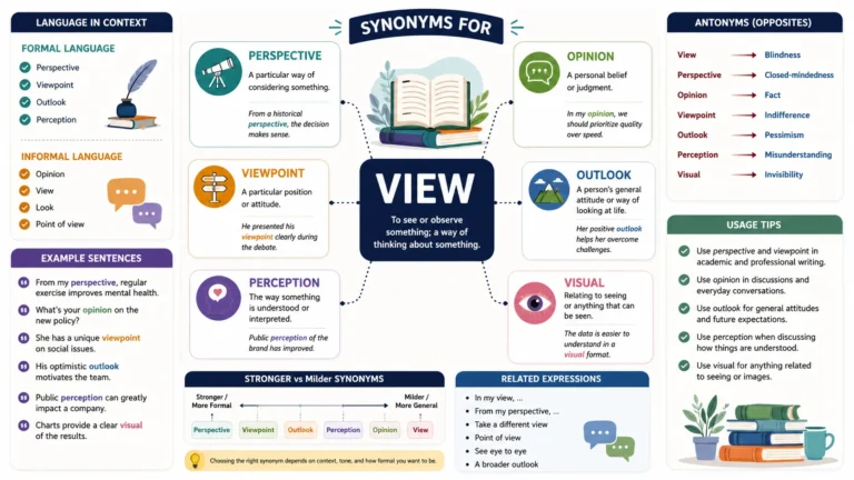 synonyms for view