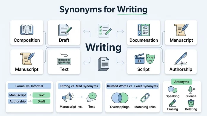 synonyms for writing