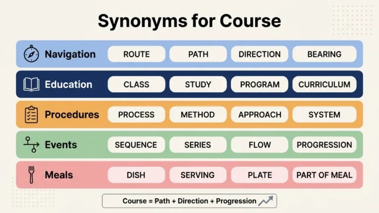 course of synonym