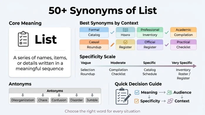 list of synonyms