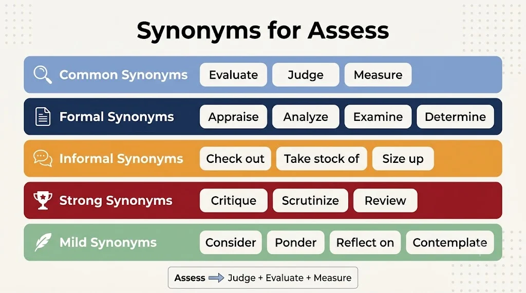 synonyms for assess