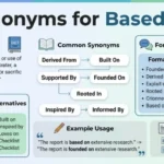 synonyms for based on