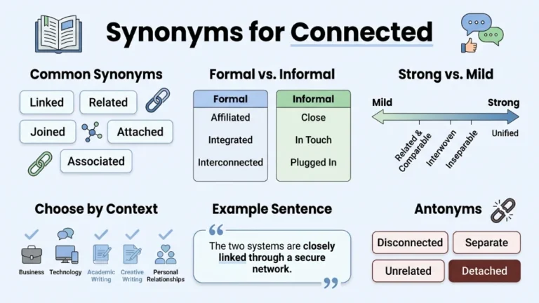 synonyms for connected