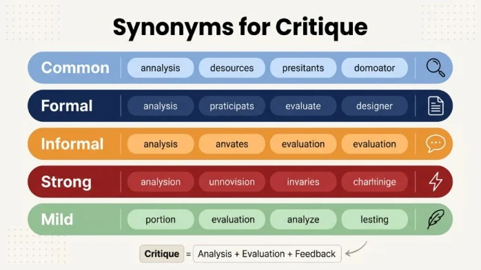synonyms for critique