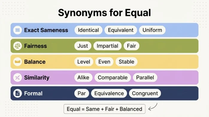 synonyms for equal