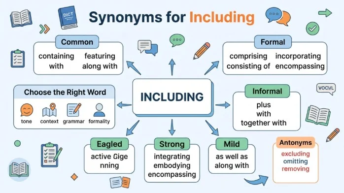 synonyms for including