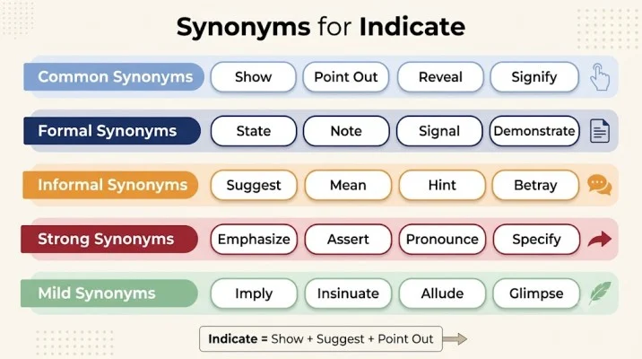 synonyms for indicate