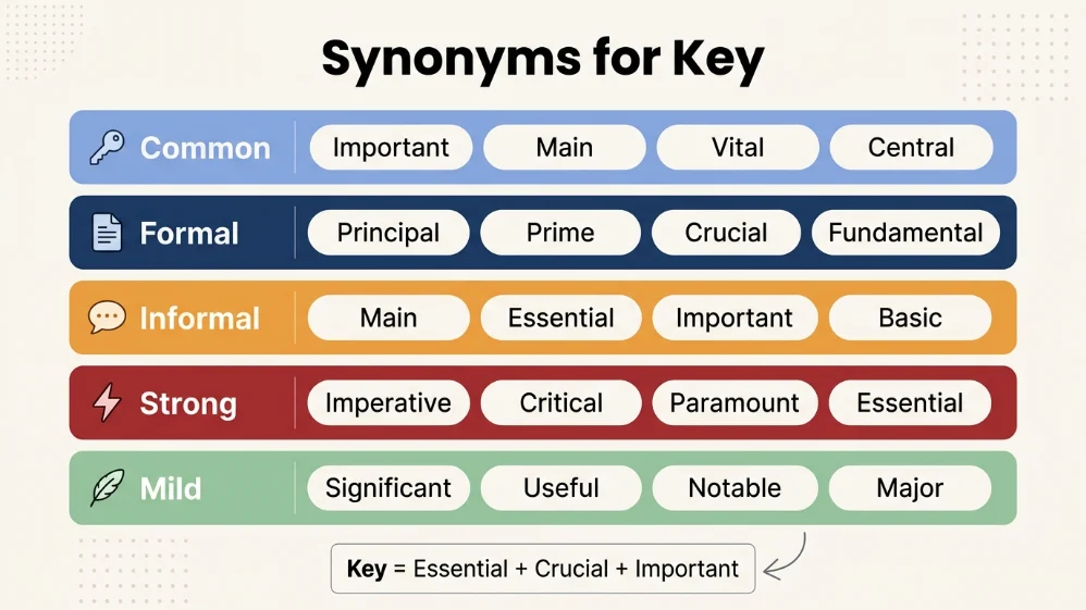 synonyms for key