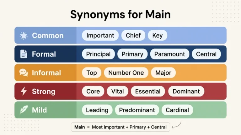 synonyms for main