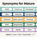 synonyms for mature