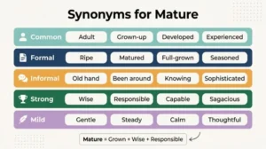 synonyms for mature