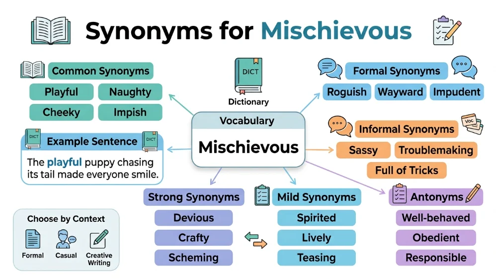 synonyms for mischievous