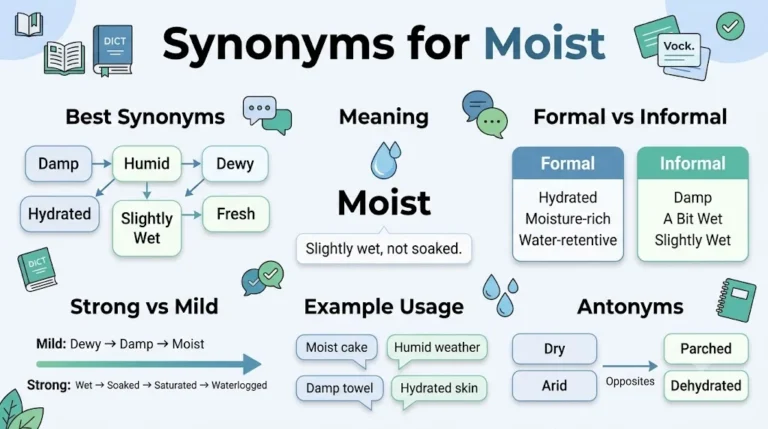 synonyms for moist