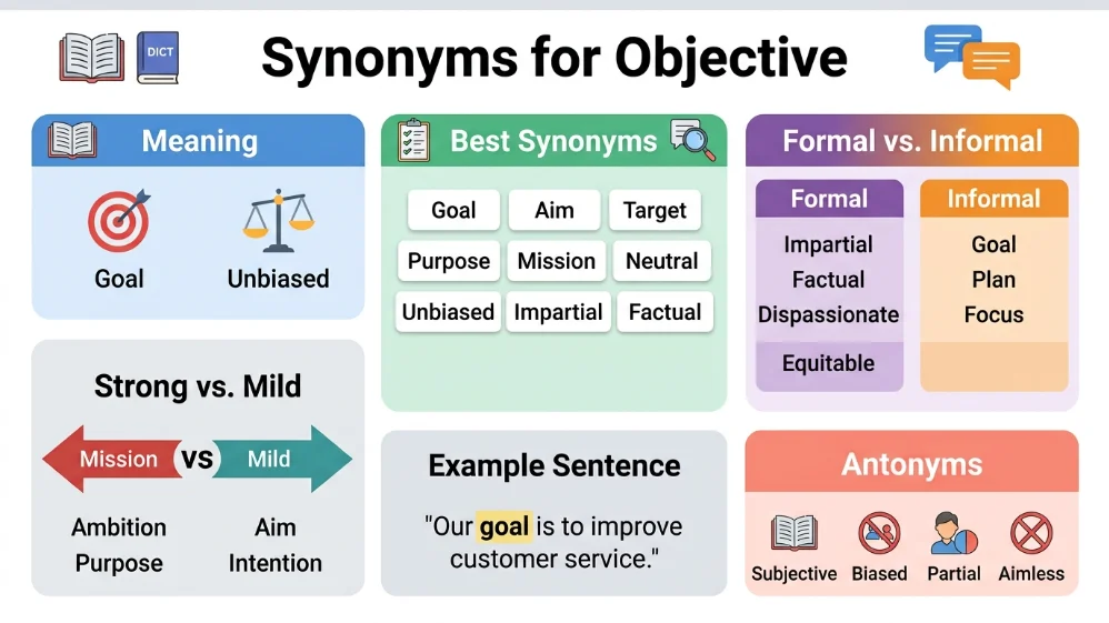 synonyms for objective