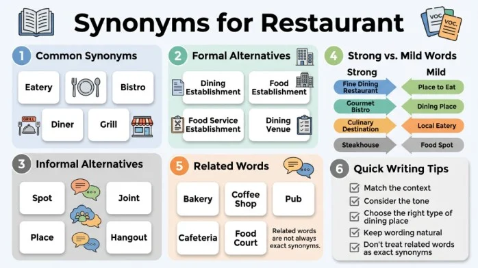 synonyms for restaurant