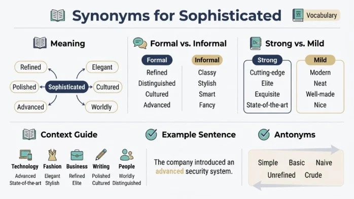 synonyms for sophisticated