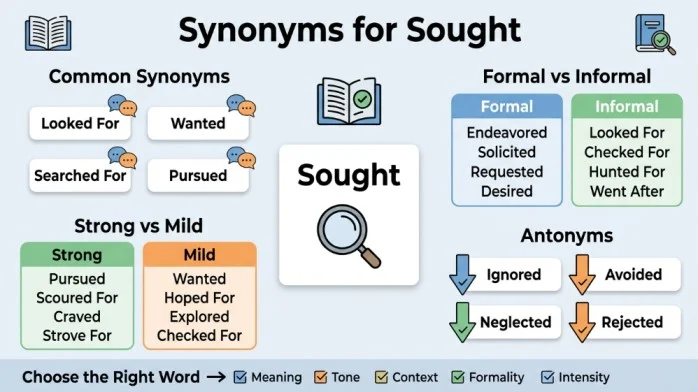 synonyms for sought