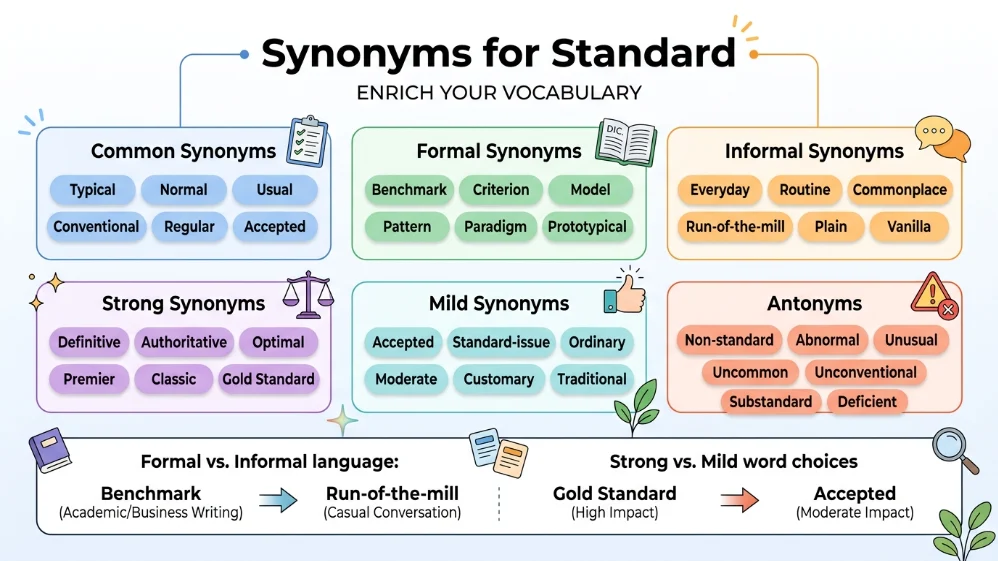 synonyms for standard