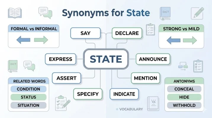 synonyms for state
