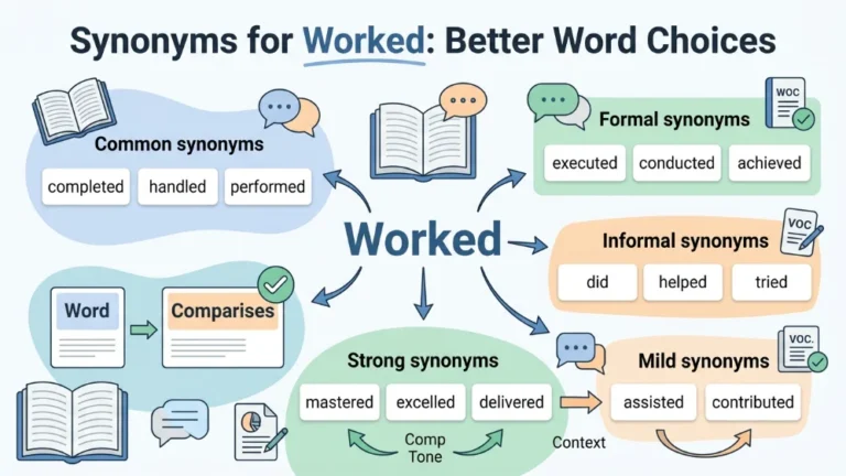 synonyms for worked