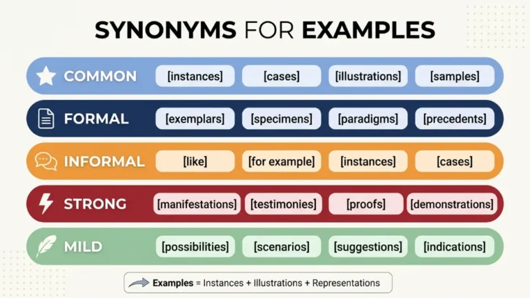 synonyms of examples