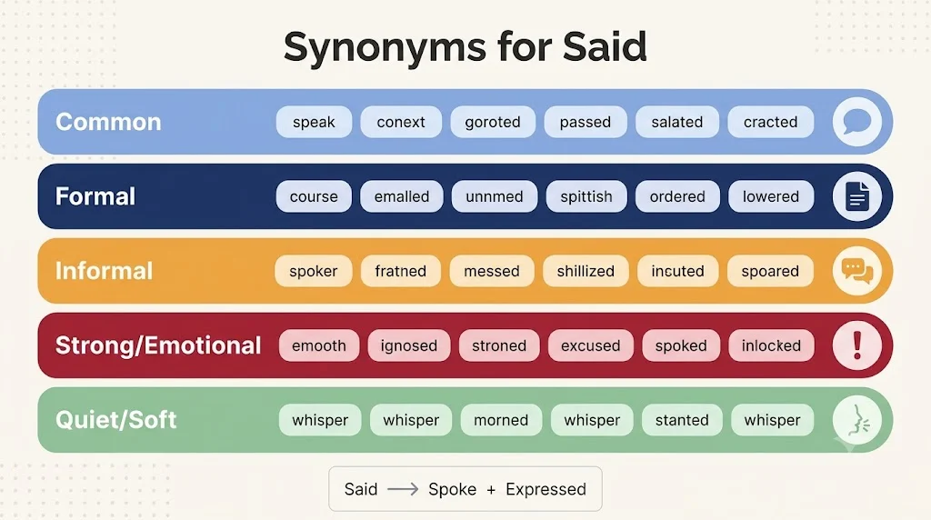 synonyms of said