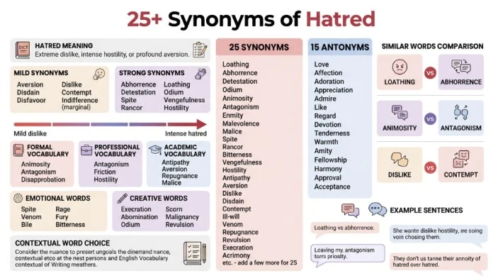 Synonyms of Hatred